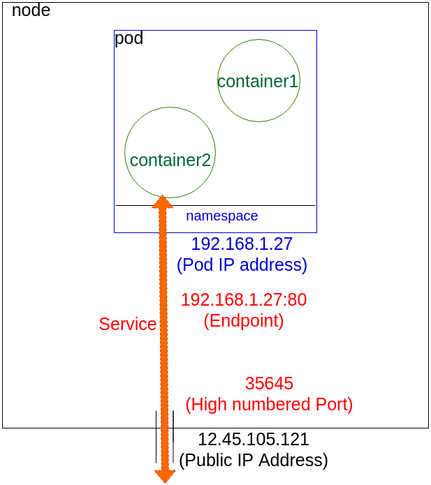 container external facing IP